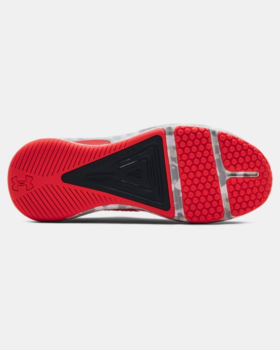 Men's UA HOVR™ Rise 3 Camo Training Shoes, Red, pdpMainDesktop image number 4
